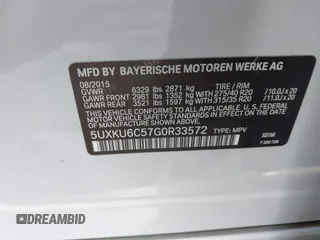 2016 BMW X6 xDrive50i z VIN 5UXKU6C57G0R33572, wystawiony jako IAAI lot #42103956 z przebiegiem 65 520 mil mil oraz . Historia ofert i sprzedaży dostępna na DreamBid. Obrazek 8.