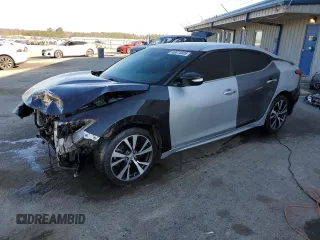 2017 Nissan Maxima Platinum with VIN 1N4AA6AP7HC432116, listed as a Copart auction lot 46874935 with 69,296 mi miles and Salvage Title. Bid and sale history available at carsss.com. Image 1.