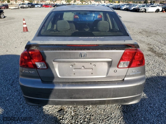 2005 Honda Civic Sdn EX with VIN 2HGES26735H582793, listed as a Copart auction lot 46949125 with 312,604 mi miles and Salvage Title. Bid and sale history available at carsss.com. Image 6.