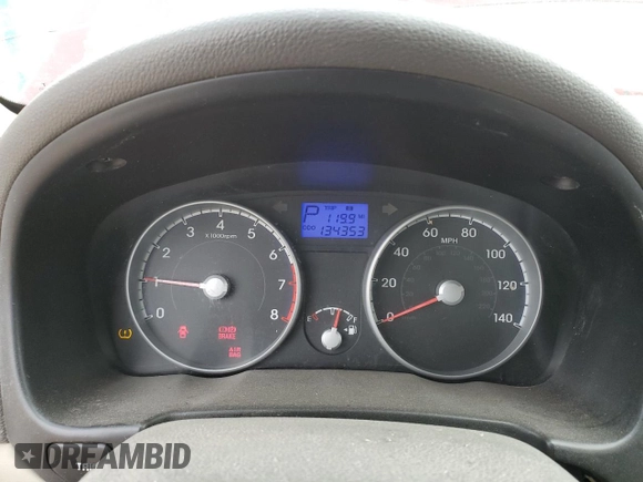 2010 Hyundai Accent GLS with VIN KMHCN4AC6AU526721, listed as a Copart auction lot 44335745 with 134,353 mi miles and Clean Title. Bid and sale history available at carsss.com. Image 9.