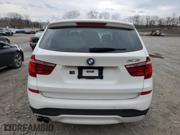 2016 BMW X3 xDrive28i with VIN 5UXWX9C58G0D82226, listed as a Copart auction lot 51960465 with 129,066 mi miles and Salvage Title. Bid and sale history available at DreamBid. Image 6.