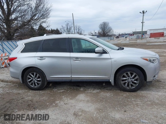 2014 Infiniti QX60 with VIN 5N1AL0MM1EC542752, listed as a IAAI auction lot 41682429 with 134,712 mi miles. Bid and sale history available at carsss.com. Image 13.