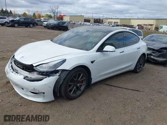 2023 Tesla Model 3 with VIN 5YJ3E1EA1PF384890, listed as a IAAI auction lot 40747791 with Not Provided miles and . Bid and sale history available at carsss.com. Image 2.