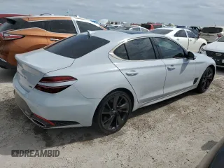 2022 Genesis G70 3.3T with VIN KMTG54TEXNU094145, listed as a Copart auction lot 74750704 with 32,388 mi miles and Non Repairable. Bid and sale history available at DreamBid. Image 3.