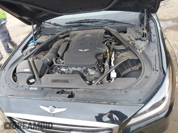 2019 Genesis G80 3.8L with VIN KMHGN4JE3KU286631, listed as a IAAI auction lot 41796968 with 25,230 mi miles and . Bid and sale history available at DreamBid. Image 10.