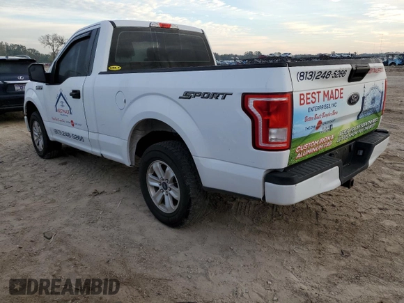 2017 Ford F-150 XL with VIN 1FTMF1C86HKD51728, listed as a Copart auction lot 77807634 with Not Provided miles and Salvage Title. Bid and sale history available at carsss.com. Image 2.