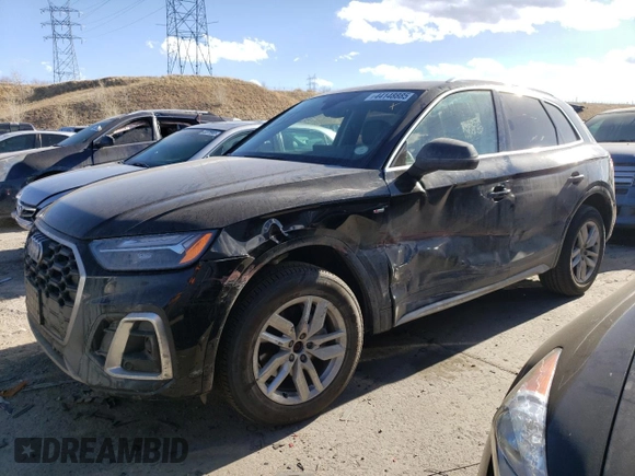 2023 Audi Q5 S line Premium with VIN WA1GAAFY8P2072667, listed as a Copart auction lot 44148885 with 9,422 mi miles and Salvage Title. Bid and sale history available at carsss.com. Image 1.