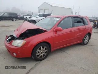 2005 Kia Spectra with VIN KNAFE161555106792, listed as a Copart auction lot 82832374 with 101,747 mi miles and Salvage Title. Bid and sale history available at carsss.com. Image 1.