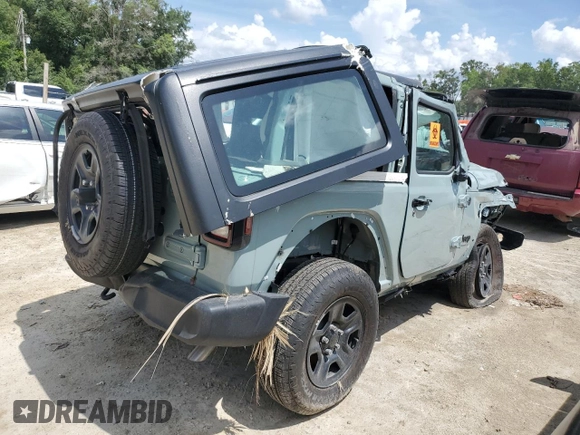 2024 Jeep Wrangler Sport S with VIN 1C4PJXAG9RW282388, listed as a Copart auction lot 59133345 with 5,389 mi miles and Non repairable. Bid and sale history available at DreamBid. Image 3.