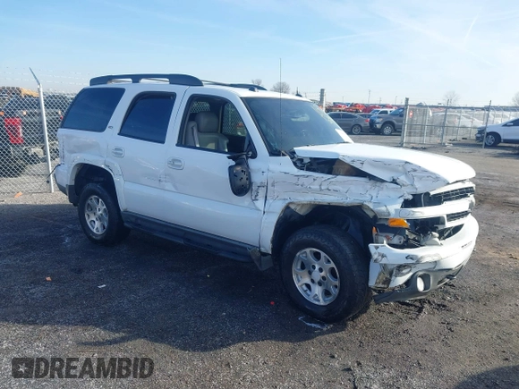 2005 Chevrolet Tahoe Z71 z VIN 1GNEK13T55R268077, wystawiony jako IAAI lot #41442024 z przebiegiem 205 176 mil mil oraz . Historia ofert i sprzedaży dostępna na DreamBid. Obrazek 1.