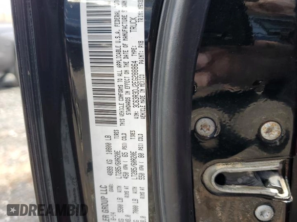 2014 Ram 3500 Big Horn with VIN 3C63R3DJ2EG288864, listed as a Copart auction lot 49893685 with 108,775 mi miles and Salvage Title. Bid and sale history available at carsss.com. Image 12.