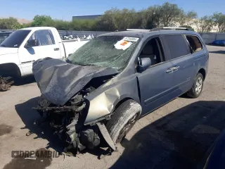 2009 Kia Sedona LX with VIN KNDMB233296317947, listed as a Copart auction lot 57346984 with 0 mi miles and Salvage Title. Bid and sale history available at carsss.com. Image 1.