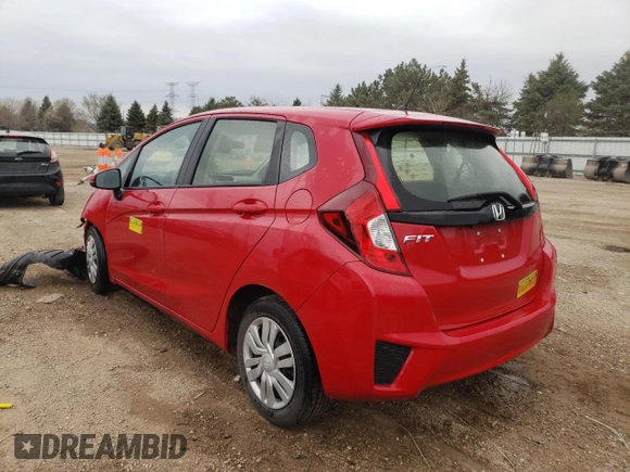 2016 Honda Fit LX with VIN JHMGK5H53GX021057, listed as a Copart auction lot 52970725 with 38,181 mi miles and Salvage title. Bid and sale history available at DreamBid. Image 2.