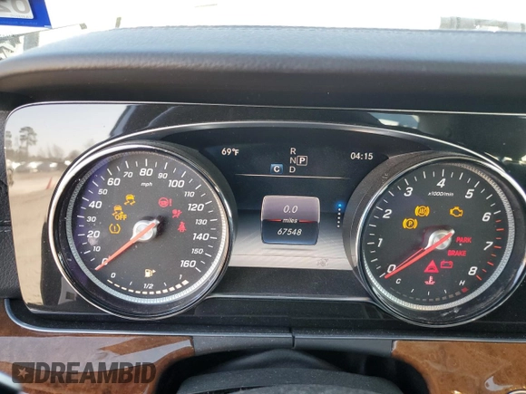 2018 Mercedes-Benz E 300 with VIN WDDZF4KB0JA445173, listed as a Copart auction lot 47932605 with 67,548 mi miles and Salvage Title. Bid and sale history available at DreamBid. Image 9.