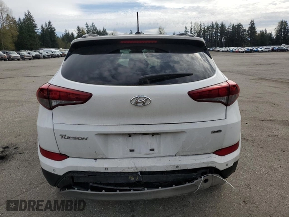 2017 Hyundai Tucson Sport with VIN KM8J3CA25HU570945, listed as a Copart auction lot 52555265 with 124,192 mi miles and Salvage Title. Bid and sale history available at DreamBid. Image 6.