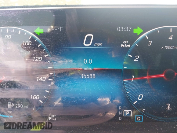 2022 Mercedes-Benz GLE 350 with VIN 4JGFB4JB8NA595964, listed as a IAAI auction lot 41738404 with 35,688 mi miles and . Bid and sale history available at DreamBid. Image 7.