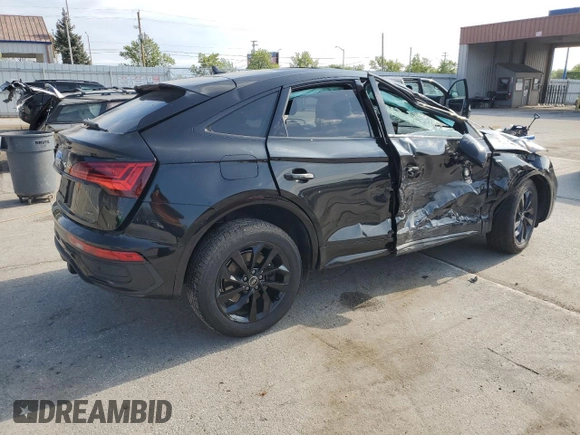 2022 Audi Q5 Sportback S line Premium Plus with VIN WA15ABFYXN2084829, listed as a Copart auction lot 56194865 with Not provided miles and Salvage title. Bid and sale history available at DreamBid. Image 3.