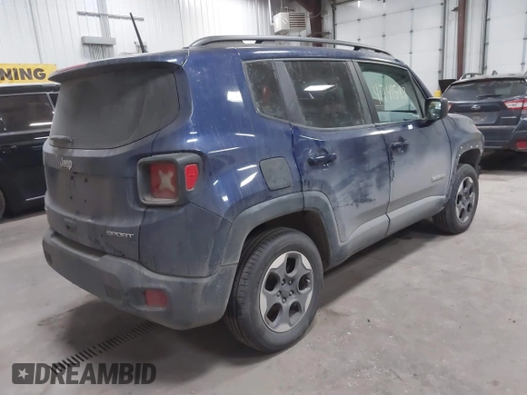 2018 Jeep Renegade Sport with VIN ZACCJBAB8JPG63818, listed as a IAAI auction lot 41749587 with 103,448 mi miles and . Bid and sale history available at DreamBid. Image 4.