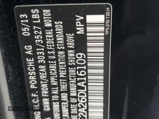 2013 Porsche Cayenne S Hybrid z VIN WP1AE2A26DLA16109, wystawiony jako Copart lot #59984335 z przebiegiem 117 939 mil mil oraz Czysty tytuł • Clean title. Historia ofert i sprzedaży dostępna na DreamBid. Obrazek 13.