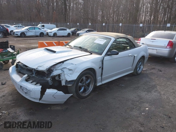 2003 Ford Mustang GT Deluxe with VIN 1FAFP45X13F454025, listed as a IAAI auction lot 41166495 with 91,132 mi miles. Bid and sale history available at carsss.com. Image 18.