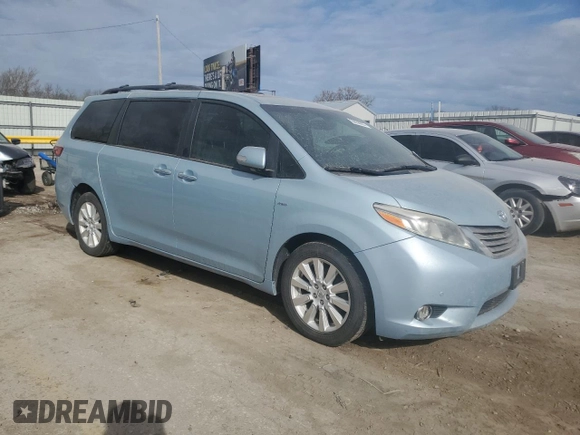 2017 Toyota Sienna with VIN 5TDDZ3DC0HS186516, listed as a Copart auction lot 50358685 with 154,348 mi miles and Salvage Title. Bid and sale history available at DreamBid. Image 4.