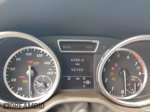 2012 Mercedes-Benz M 350 with VIN 4JGDA5HB8CA087478, listed as a Copart auction lot 63348515 with 52,192 mi miles and Salvage title. Bid and sale history available at DreamBid. Image 9.