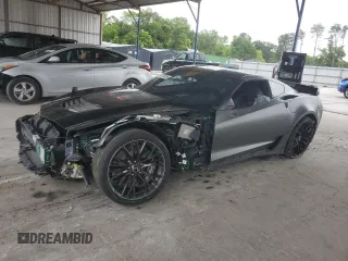 2015 Chevrolet Corvette Z06 3LZ with VIN 1G1YU2D69F5607553, listed as a Copart auction lot 58258254 with 0 mi miles and Salvage Title. Bid and sale history available at carsss.com. Image 1.