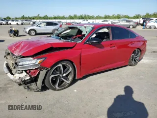 2021 Honda Accord Sport with VIN 1HGCV2F32MA009814, listed as a Copart auction lot 56178925 with 57,383 mi miles and Salvage title. Bid and sale history available at DreamBid. Image 1.