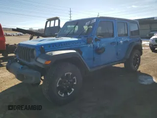 2024 Jeep Wrangler Rubicon with VIN 1C4RJXR66RW249823, listed as a Copart auction lot 45628925 with 6,675 mi miles and Salvage Title. Bid and sale history available at DreamBid. Image 1.