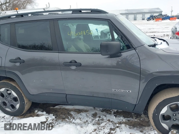 2017 Jeep Renegade Sport with VIN ZACCJBAB0HPG11643, listed as a IAAI auction lot 41604852 with 125,110 mi miles and . Bid and sale history available at carsss.com. Image 14.