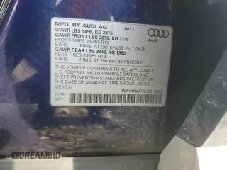 2018 Audi Q5 Premium with VIN WA1ANAFY9J2014052, listed as a Copart auction lot 46989835 with 126,505 mi miles and Salvage Title. Bid and sale history available at DreamBid. Image 13.