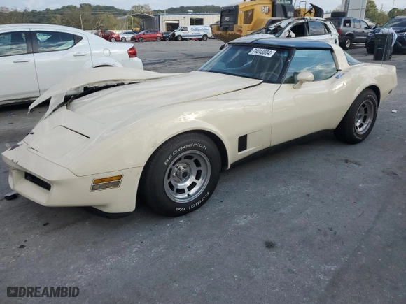 1981 Chevrolet Corvette with VIN 1G1AY8760BS419326, listed as a Copart auction lot 74043084 with 43,951 mi miles and Clean Title. Bid and sale history available at carsss.com. Image 1.