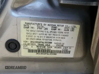 2006 Nissan Sentra S with VIN 3N1CB51D76L523388, listed as a Copart auction lot 53747575 with 156,710 mi miles and Salvage Title. Bid and sale history available at DreamBid. Image 12.
