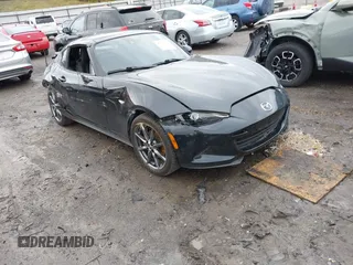 2017 Mazda MX-5 Miata RF Grand Touring with VIN JM1NDAM70H0109626, listed as a IAAI auction lot 40747176 with 35,518 mi miles. Bid and sale history available at carsss.com. Image 1.