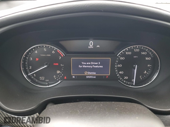 2020 Cadillac XT4 FWD Sport with VIN 1GYFZER40LF012664, listed as a Copart auction lot 54797915 with 59,393 mi miles and Salvage title. Bid and sale history available at DreamBid. Image 9.
