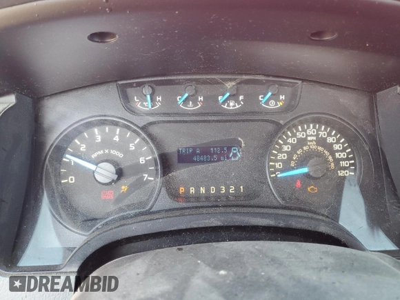 2014 Ford F-150 XL with VIN 1FTMF1CM7EKE41673, listed as a Copart auction lot 55692625 with 48,483 mi miles and Salvage title. Bid and sale history available at DreamBid. Image 9.