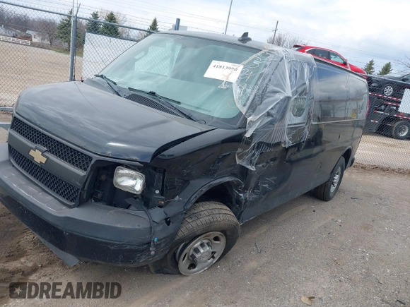 2016 Chevrolet Express Cargo Van with VIN 1GCWGAFGXG1260362, listed as a IAAI auction lot 41813990 with 141,741 mi miles. Bid and sale history available at carsss.com. Image 16.