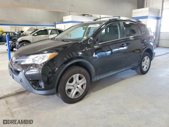 2014 Toyota RAV4 LE with VIN 2T3ZFREV0EW129518, listed as a Copart auction lot 45598865 with 126,200 mi miles and Salvage Title. Bid and sale history available at carsss.com. Image 1.