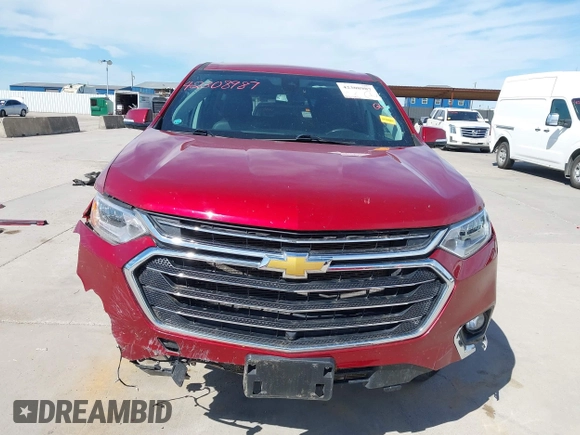 2020 Chevrolet Traverse Premier with VIN 1GNERKKW0LJ225601, listed as a IAAI auction lot 42308987 with 48,796 mi miles and . Bid and sale history available at DreamBid. Image 12.