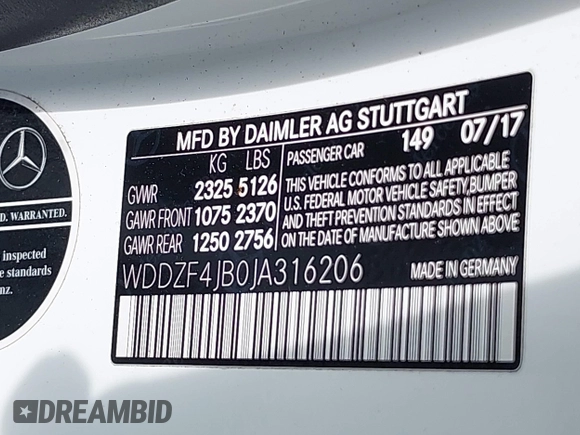 2018 Mercedes-Benz E 300 с VIN WDDZF4JB0JA316206, выставлен на аукционе IAAI как лот 42108861 с пробегом 115 777 миль миль и . История ставок и продаж доступна на DreamBid. Изображение 9.
