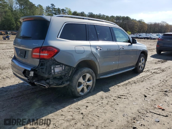 2017 Mercedes-Benz GLS with VIN 4JGDF6EE7HA768874, listed as a Copart auction lot 52152185 with 133,738 mi miles and Salvage Title. Bid and sale history available at carsss.com. Image 3.