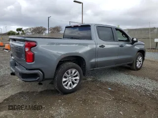 2020 Chevrolet Silverado 1500 Custom with VIN 3GCPWBEH9LG362156, listed as a Copart auction lot 47563805 with 72,267 mi miles and Salvage Title. Bid and sale history available at carsss.com. Image 3.