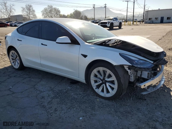 2021 Tesla Model 3 Long Range with VIN 5YJ3E1EB7MF074330, listed as a Copart auction lot 47049395 with 71,201 mi miles and Salvage Title. Bid and sale history available at carsss.com. Image 4.
