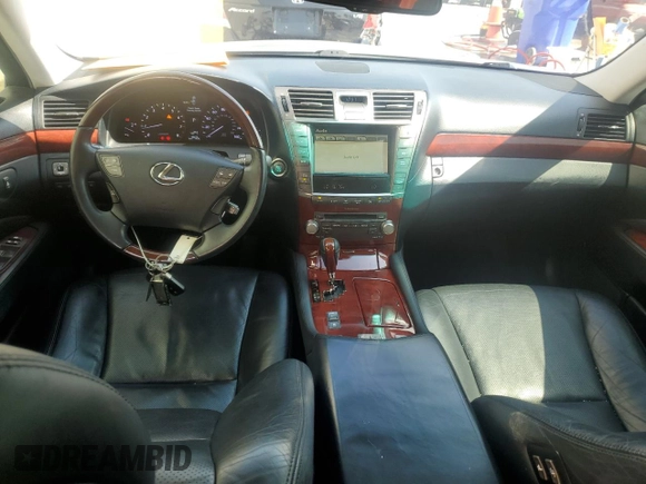 2010 Lexus LS 460 with VIN JTHBL5EF6A5098545, listed as a Copart auction lot 54427435 with 66,616 mi miles and Salvage title. Bid and sale history available at DreamBid. Image 8.