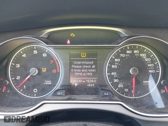 2013 Audi A4 Premium with VIN WAUAFAFL8DA147870, listed as a IAAI auction lot 41690927 with 115,030 mi miles. Bid and sale history available at carsss.com. Image 7.