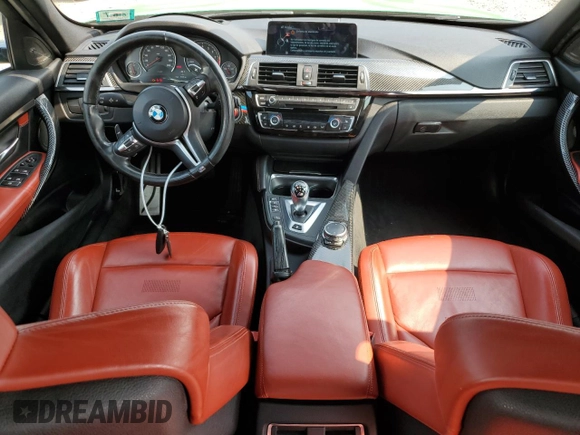 2016 BMW M3 with VIN WBS8M9C55G5G41642, listed as a Copart auction lot 58733145 with 85,075 mi miles and Salvage title. Bid and sale history available at DreamBid. Image 8.