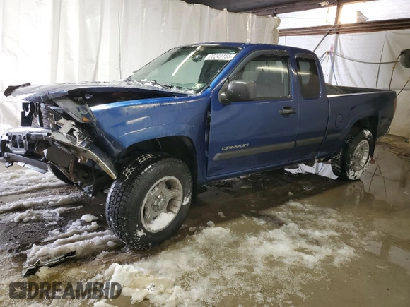 2005 GMC Canyon SLE Z71 with VIN 1GTDT196X58146680, listed as a Copart auction lot 88249155 with 0 mi miles and Salvage Title. Bid and sale history available at carsss.com. Image 1.