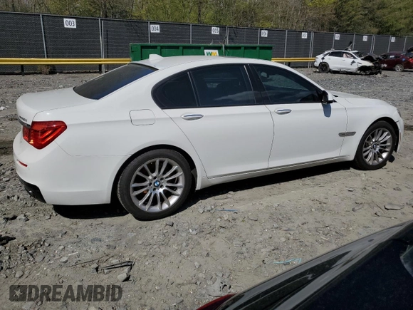 2012 BMW 7 Series 750i xDrive with VIN WBAKC6C56CC396591, listed as a Copart auction lot 53365865 with 119,603 mi miles and Salvage Title. Bid and sale history available at DreamBid. Image 3.