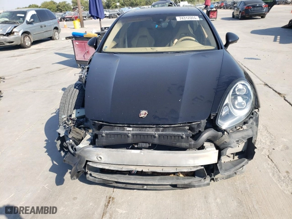 2014 Porsche Panamera GTS with VIN WP0AF2A73EL083388, listed as a Copart auction lot 74312004 with 106,386 mi miles and Salvage Title. Bid and sale history available at carsss.com. Image 5.