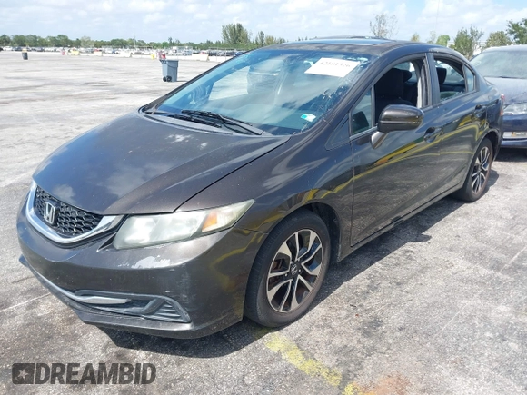 2014 Honda Civic Sedan EX with VIN 2HGFB2F8XEH517873, listed as a IAAI auction lot 42181326 with Not Provided miles. Bid and sale history available at carsss.com. Image 2.